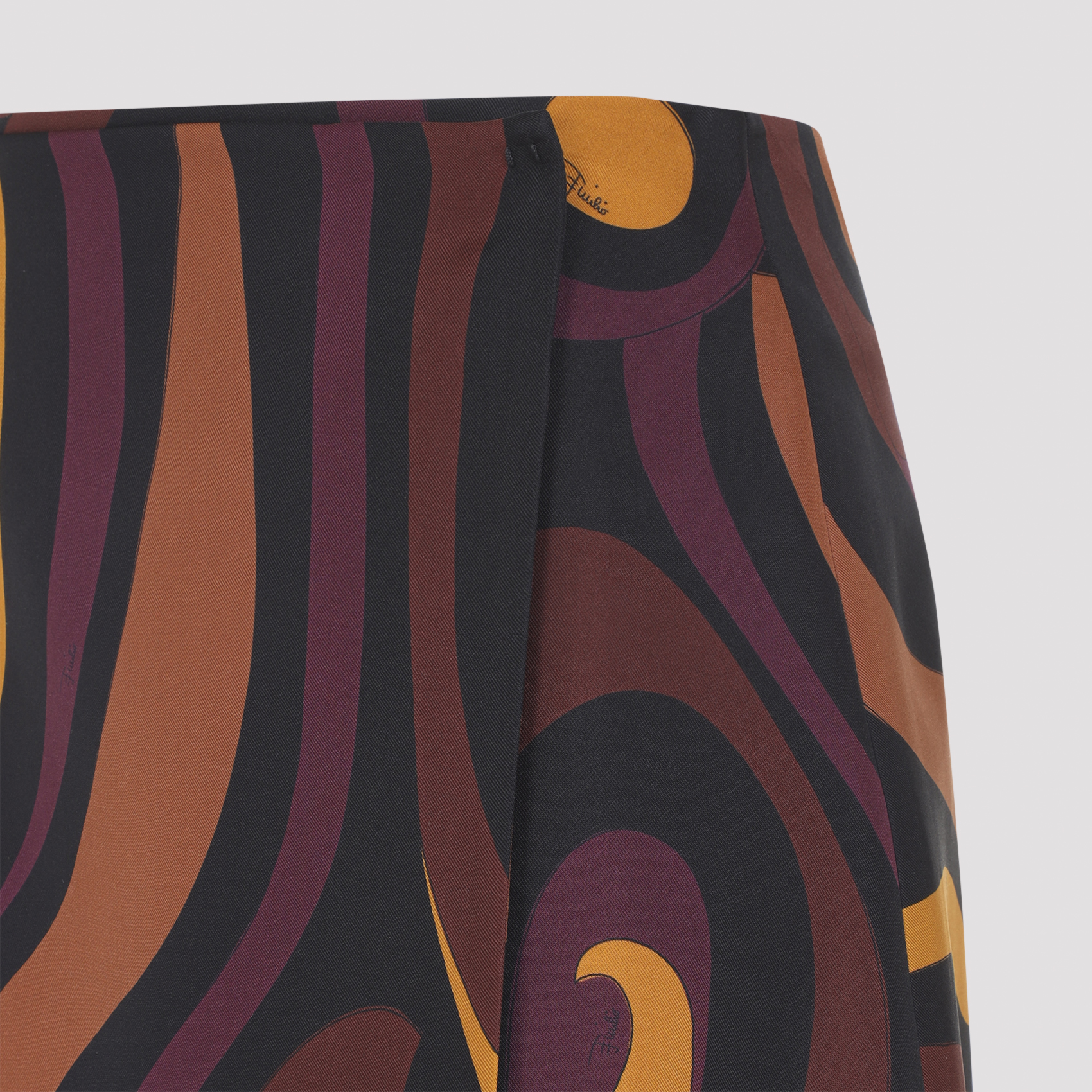 Emilio Pucci Bordeaux Gold Mini Skirt