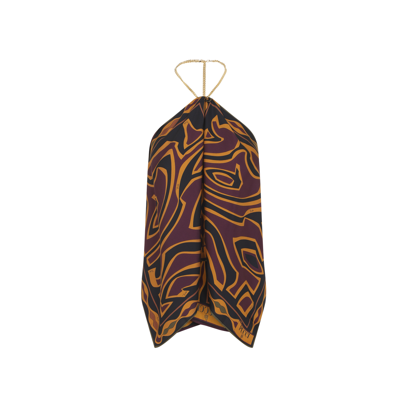Emilio Pucci Bordeaux Gold Top