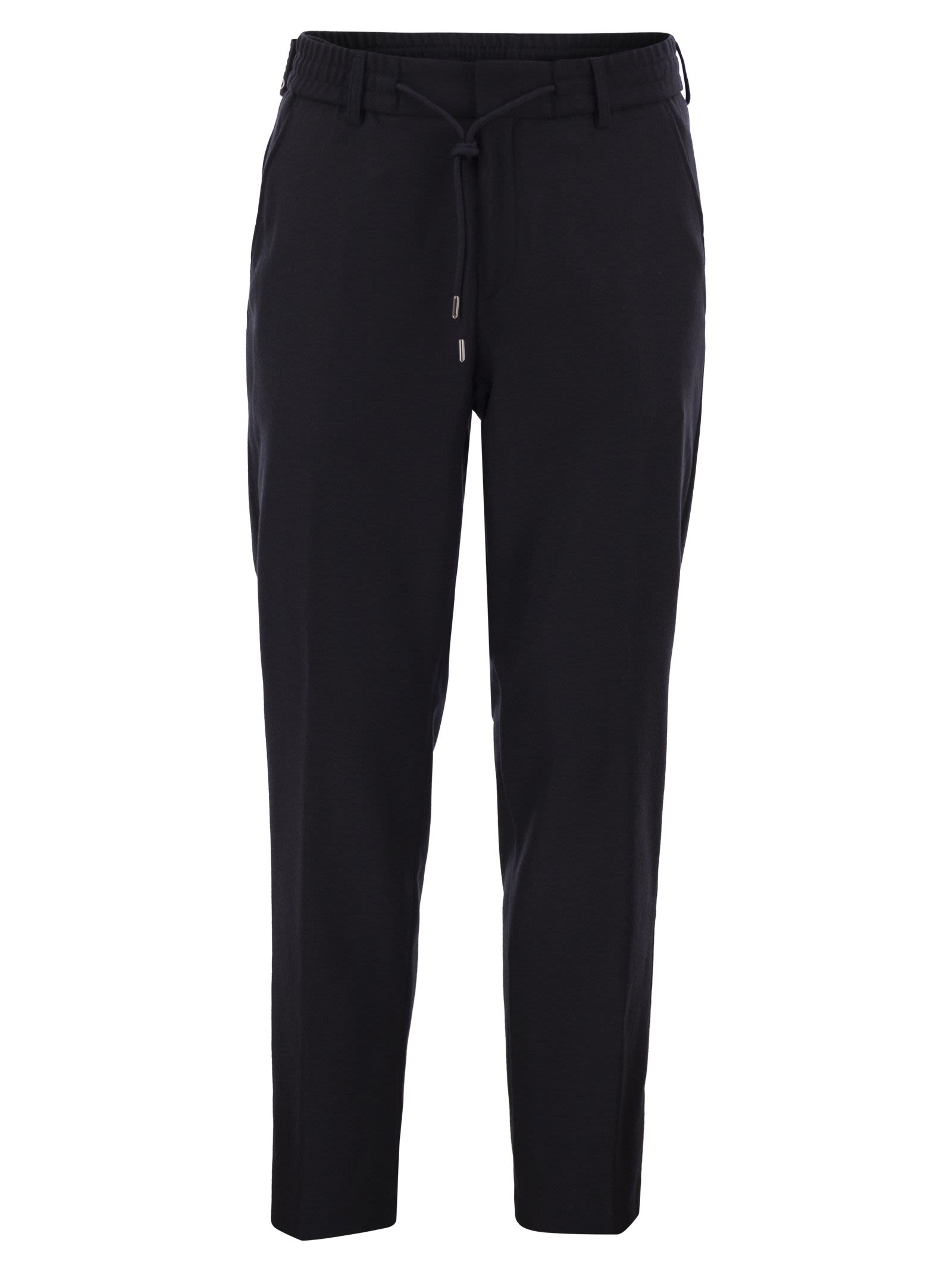 Boss Virgin Wool-Blend Tapered Fit Trousers W