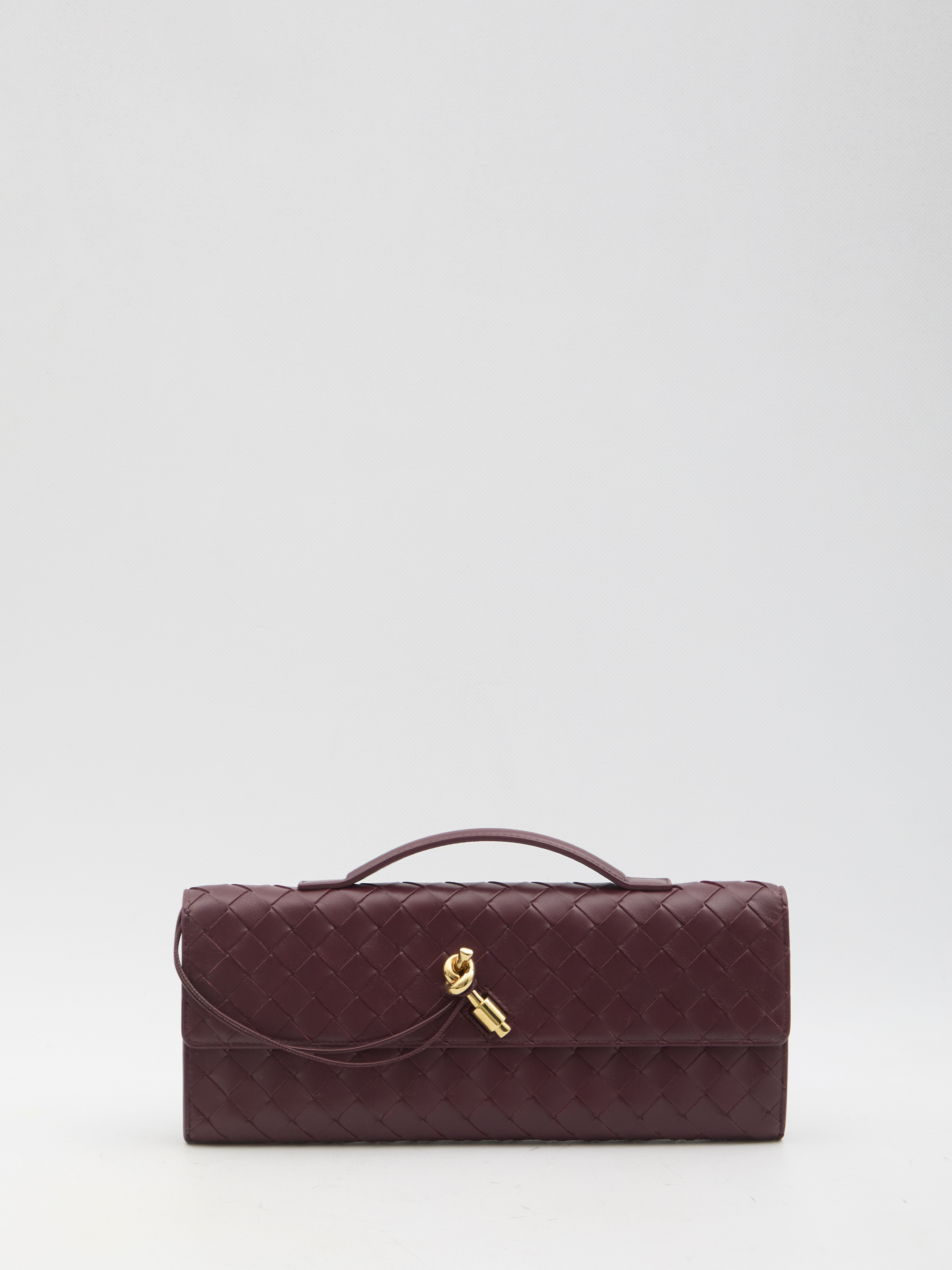 Bottega Veneta Andiamo Intrecciato Leather Clutch