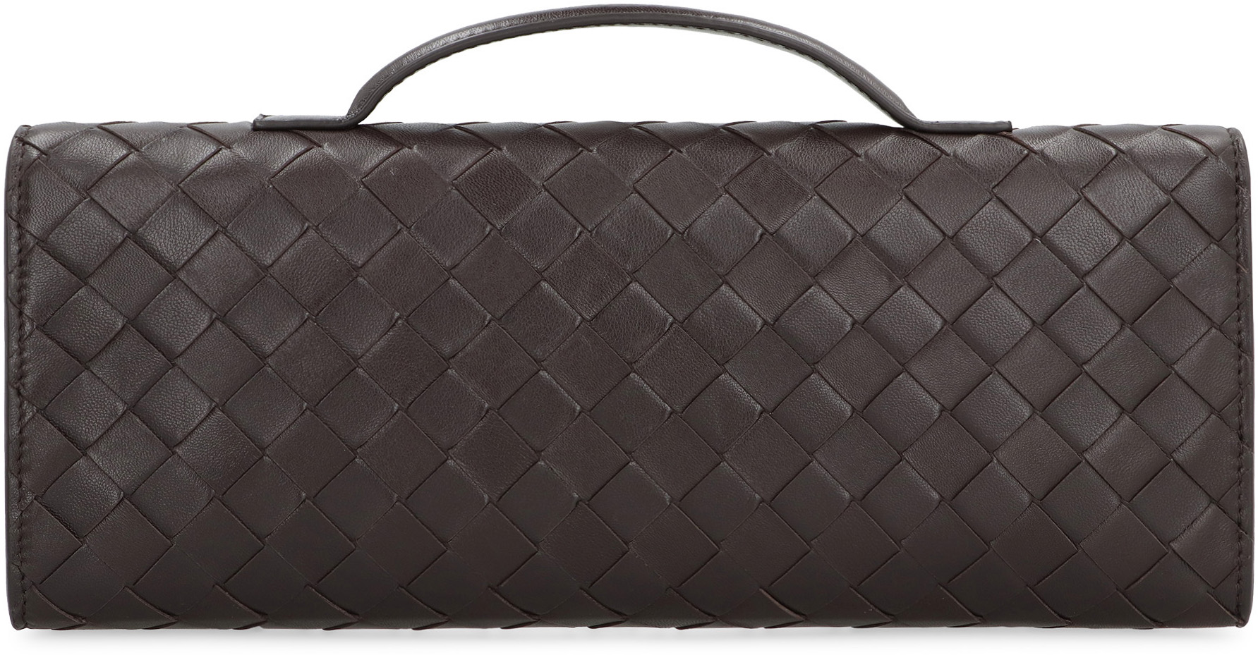 Bottega Veneta Andiamo Intrecciato Leather Clutch