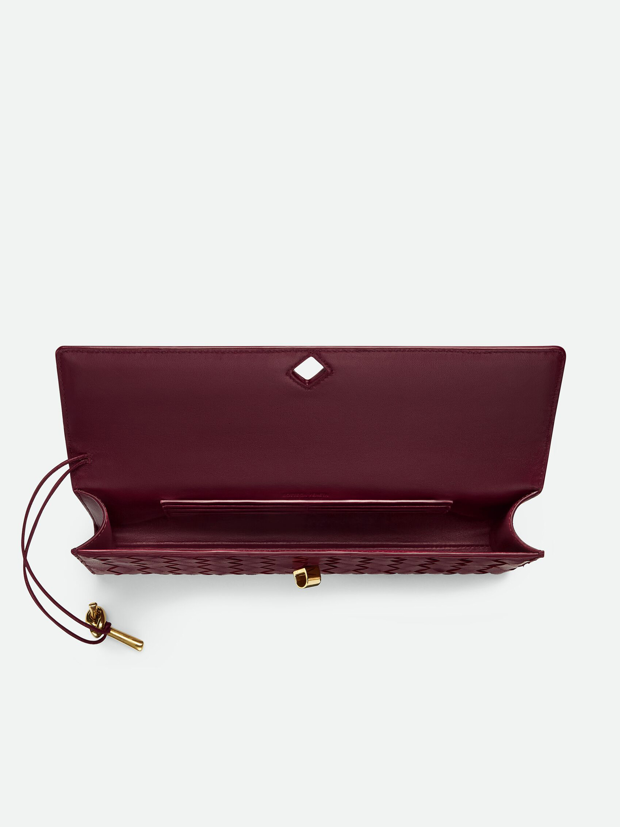 Bottega Veneta Andiamo Intrecciato Leather Clutch