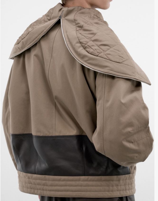 Bottega Veneta Desert Taupe Leather Shirt