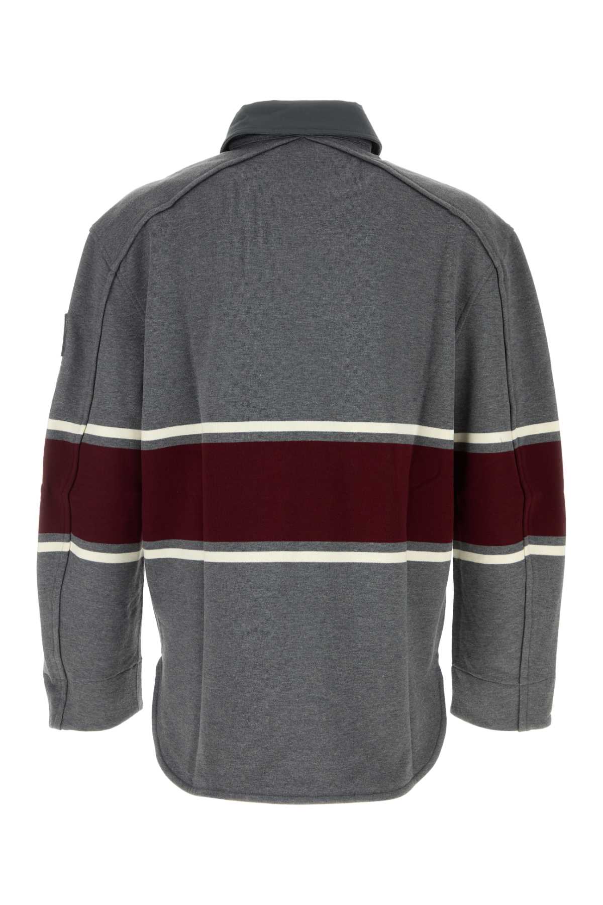 Bottega Veneta Polo Grigia Riga Grande