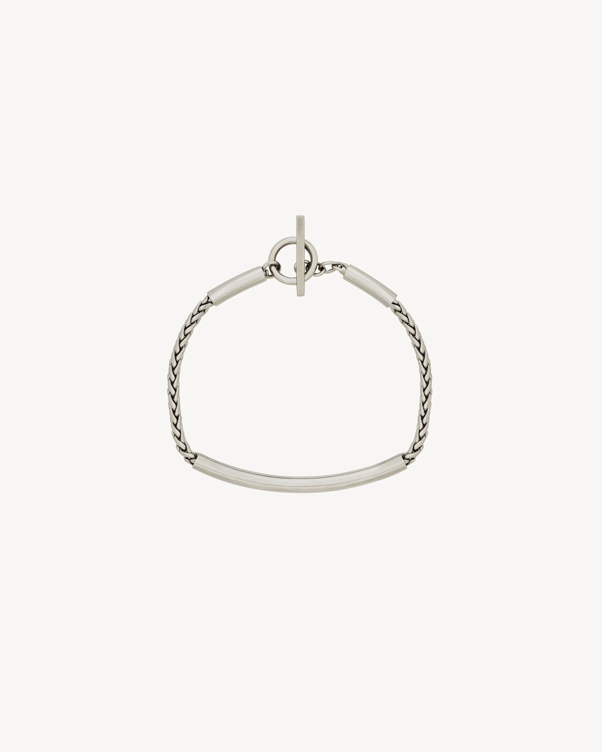 Saint Laurent Bracciale Con Catena A Spiga E Tubo
