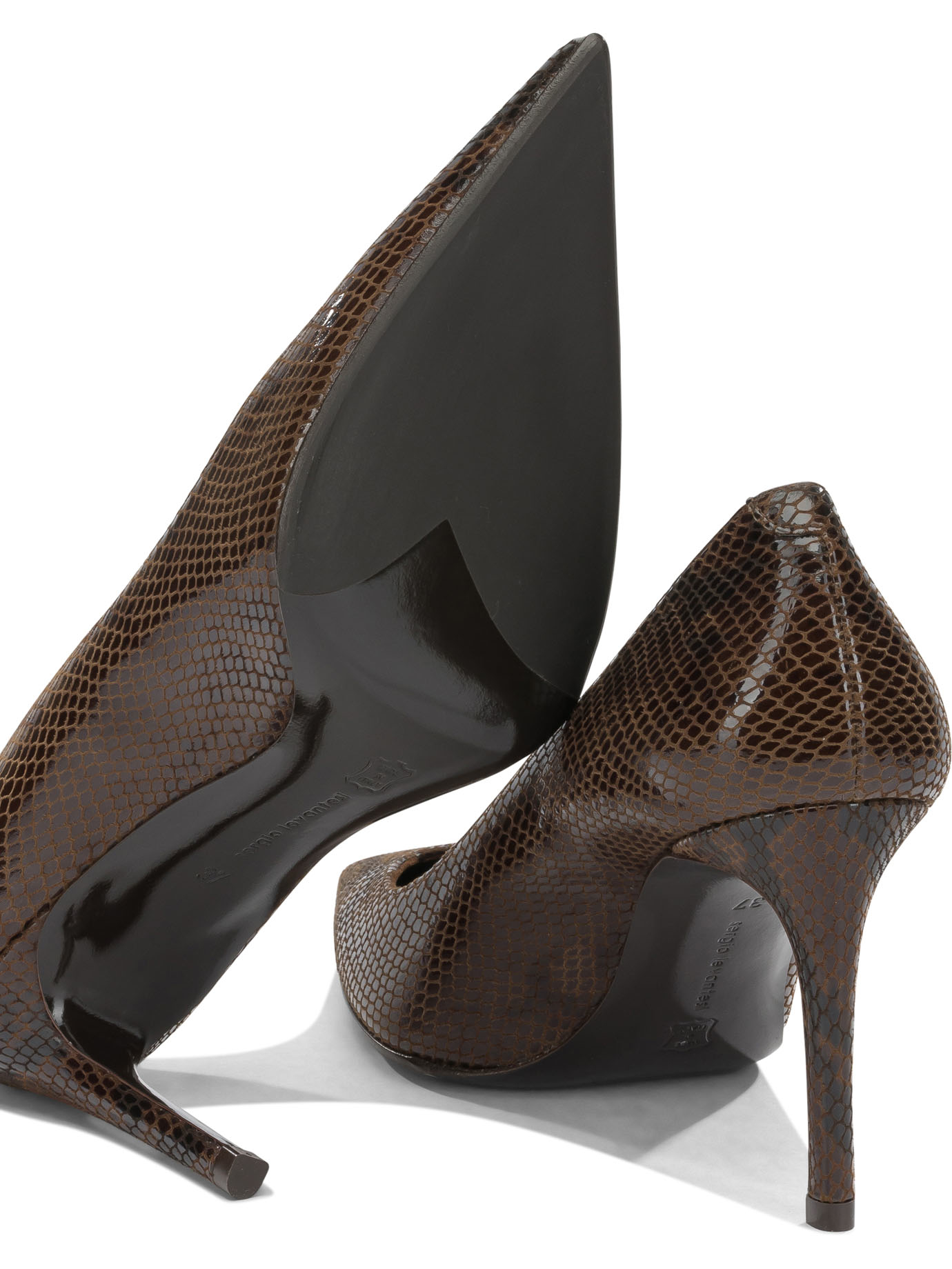 Sergio Levantesi Brown Calf Leather Pumps
