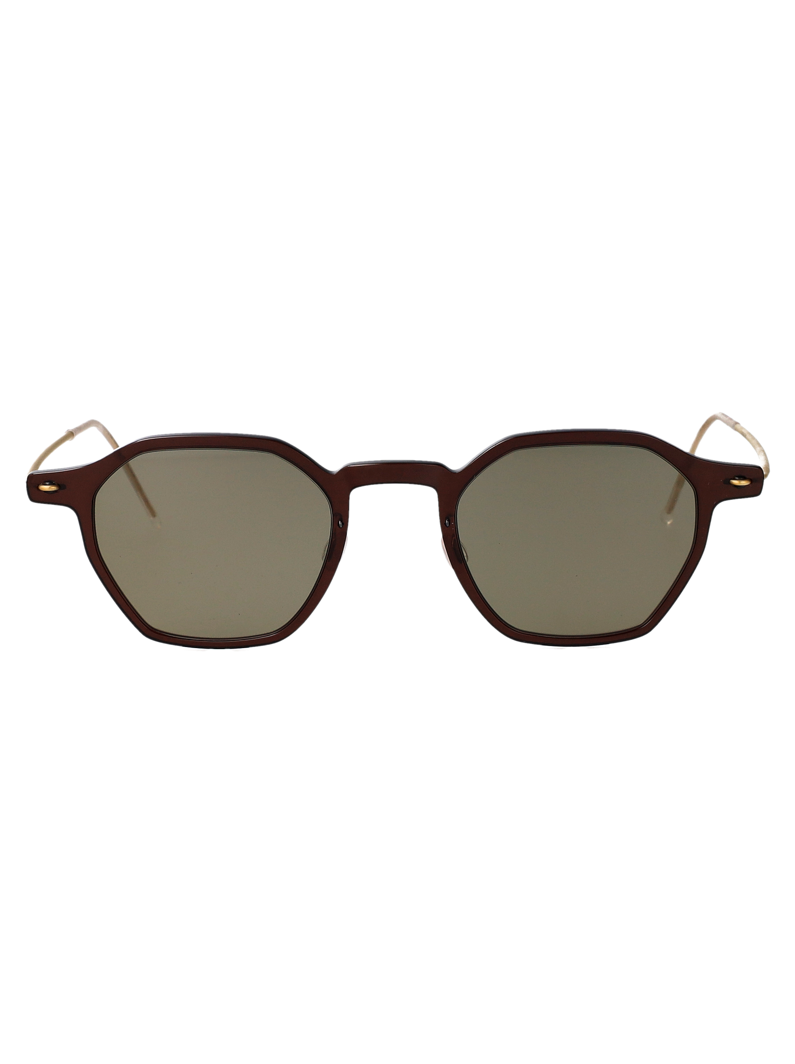 Lindberg Brown Gold Nylon Sunglasses