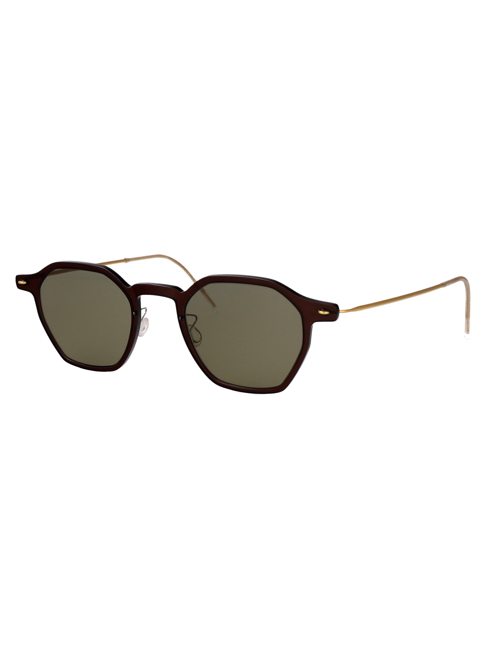 Lindberg Brown Gold Nylon Sunglasses