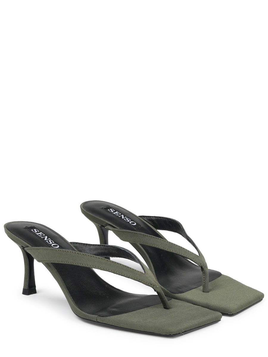 Senso Brown Leather Heels With Resin.