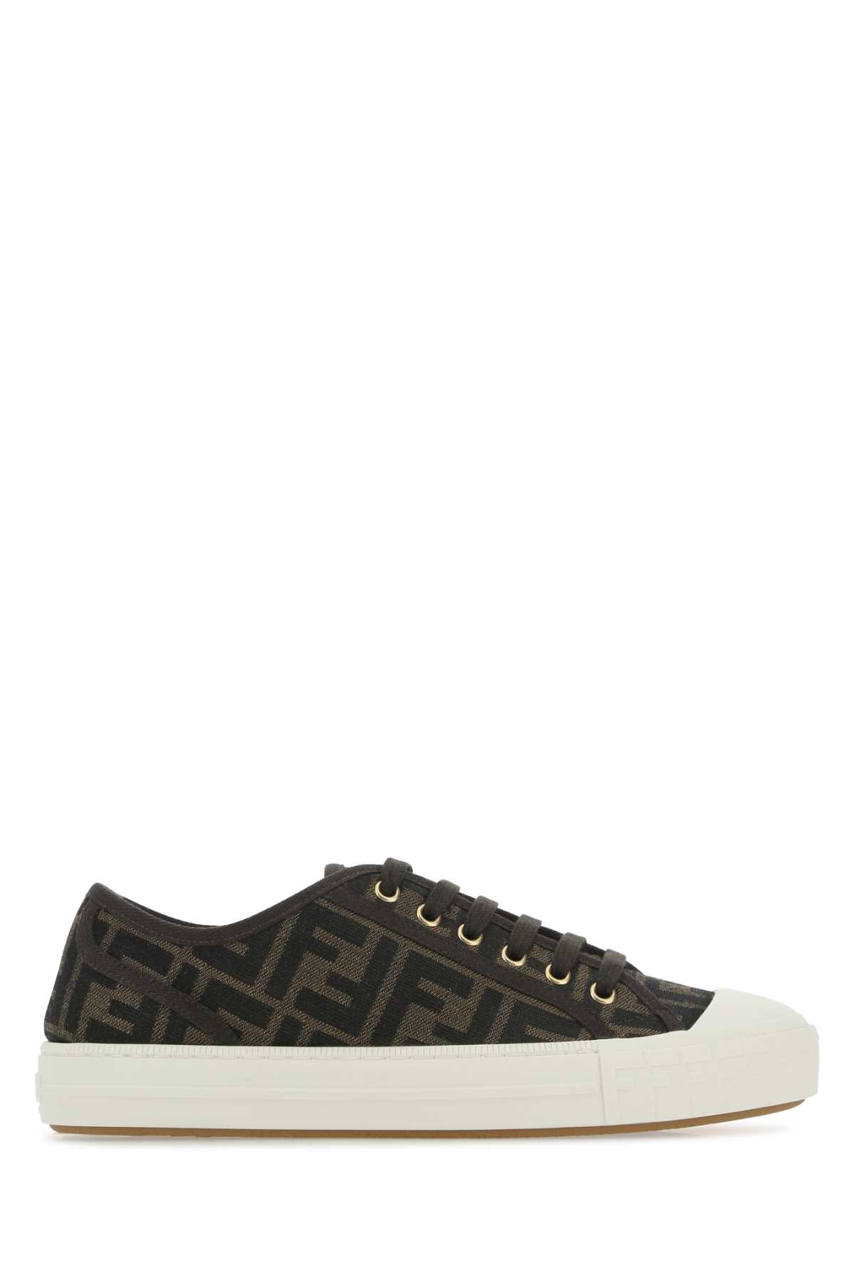 Fendi Brown Leather Sneaker