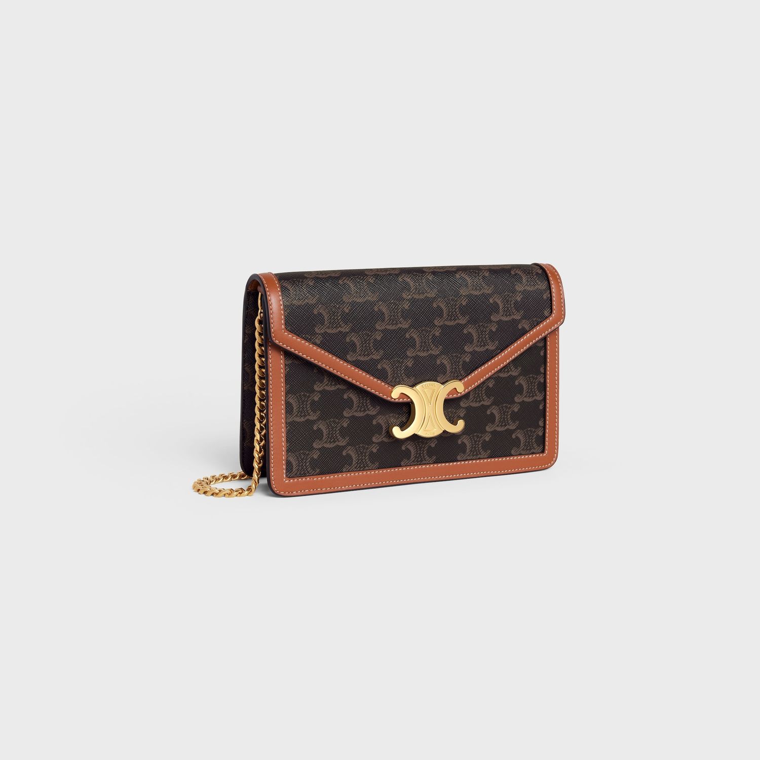 Celine Brown Margo Canvas Wallet On Chain