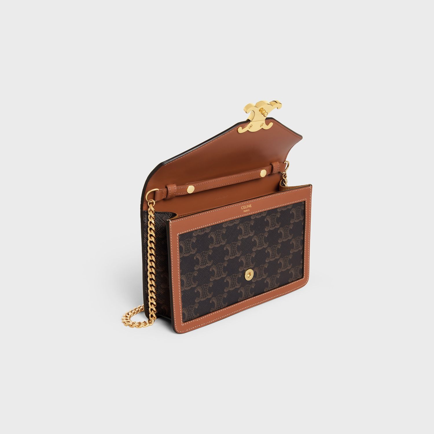 Celine Brown Margo Canvas Wallet On Chain