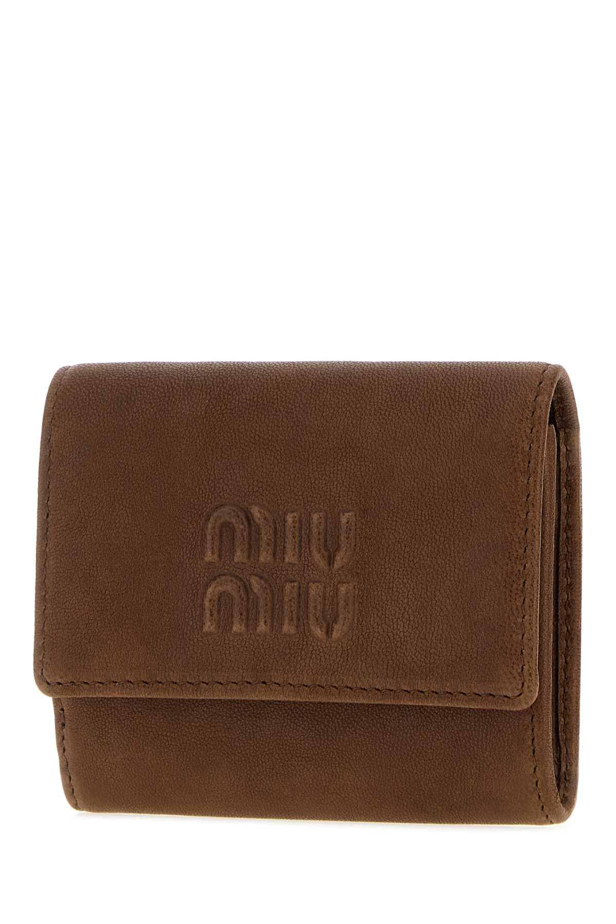 Miu Miu Brown Nappa Leather Wallet