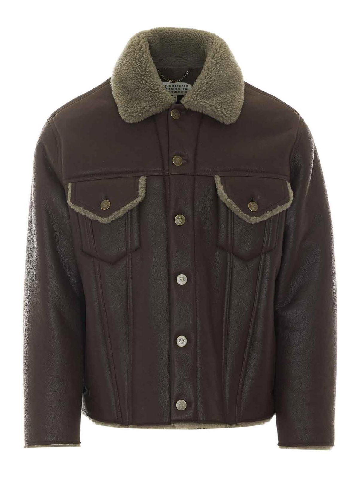 Maison Margiela Brown Shearling Jacket