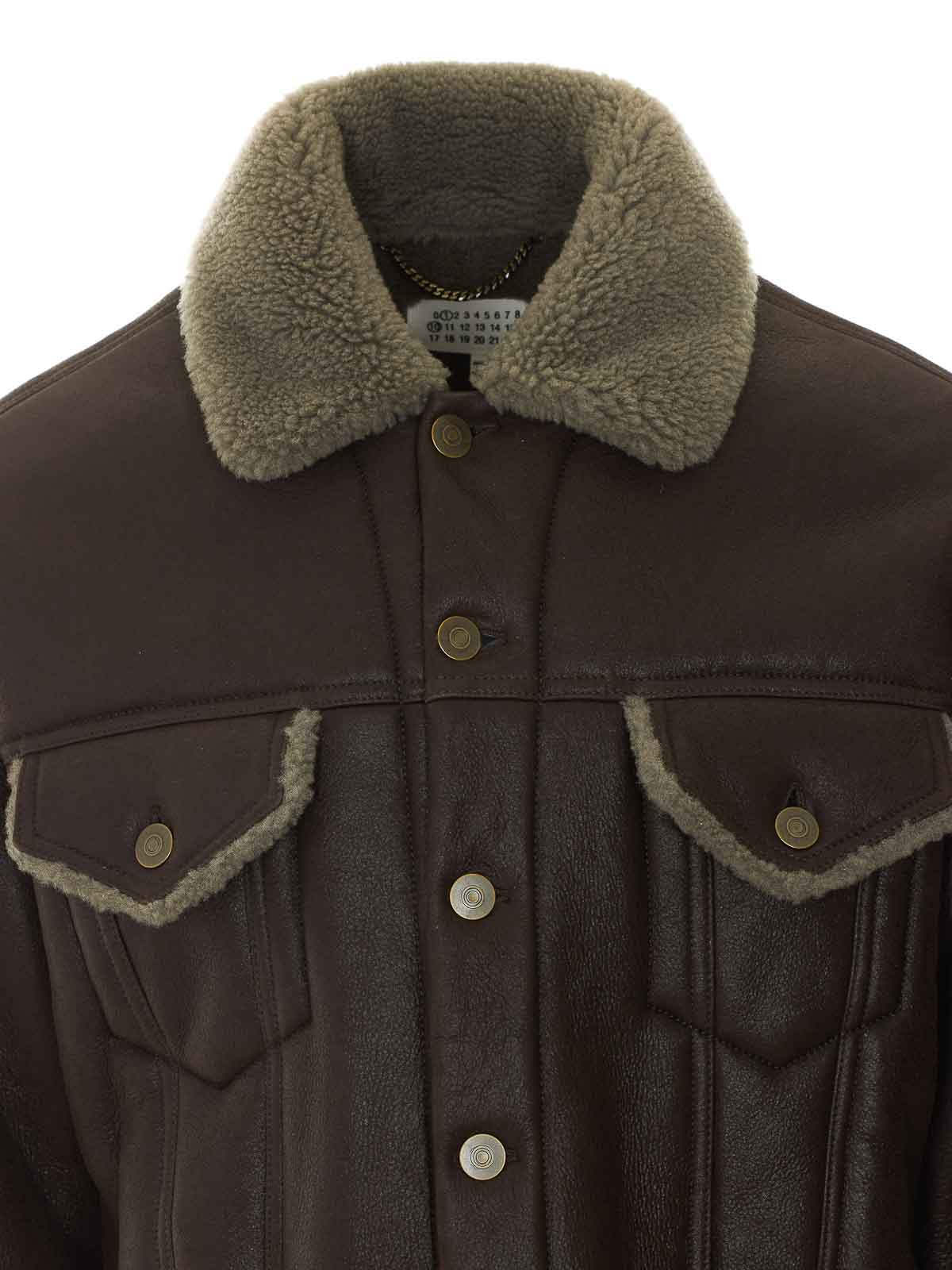 Maison Margiela Brown Shearling Jacket