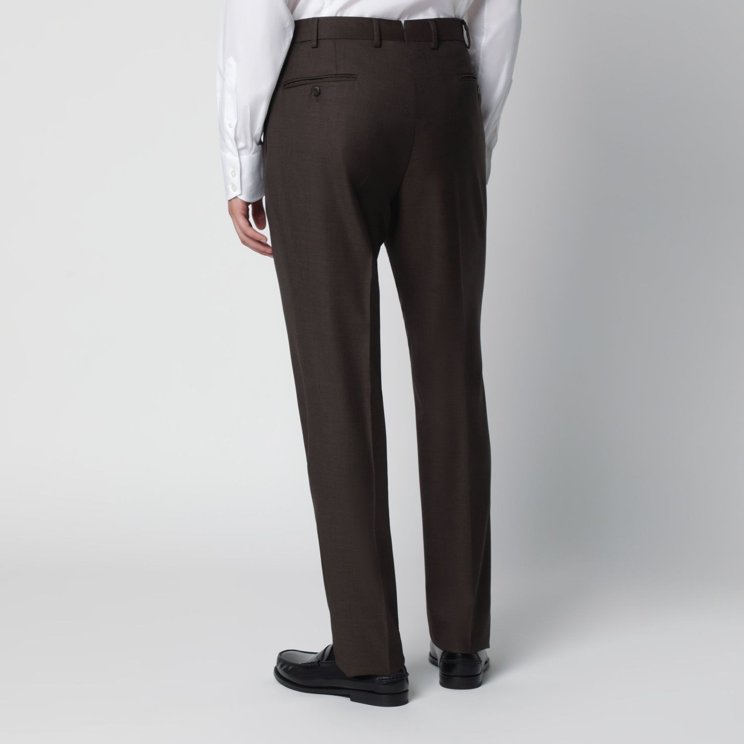 Luigi Bianchi Mantova Brown Singlebreasted Wool Suit
