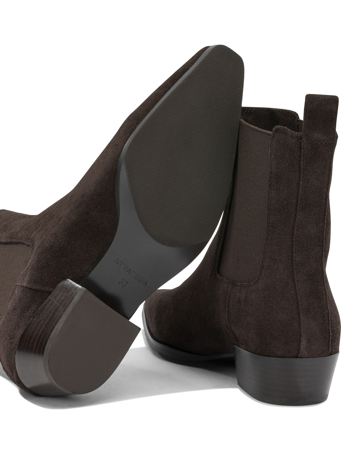 Strategia Brown Suede Leather Boots Ankle