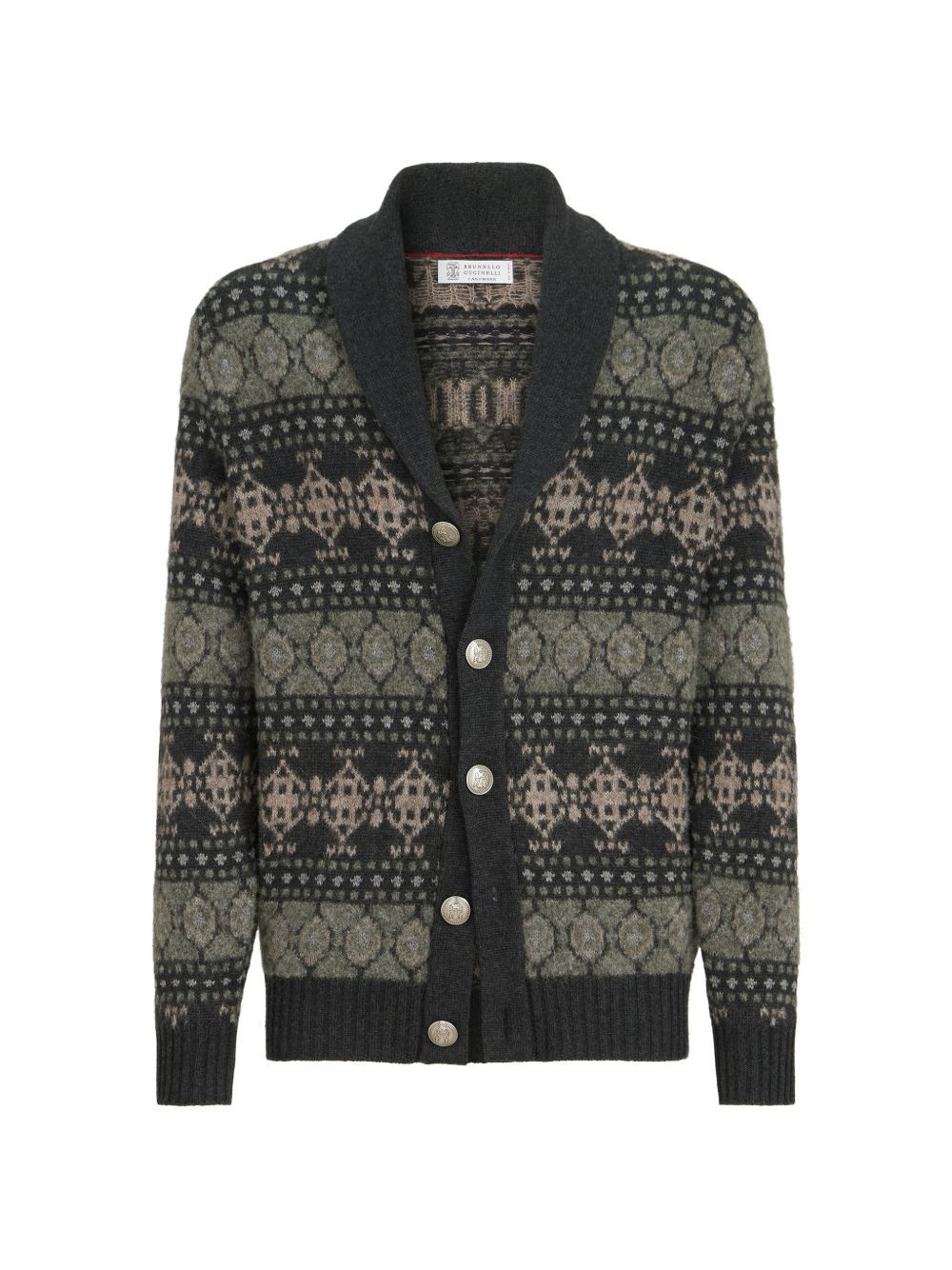 Brunello Cucinelli Carbone Cashmere Cardigan