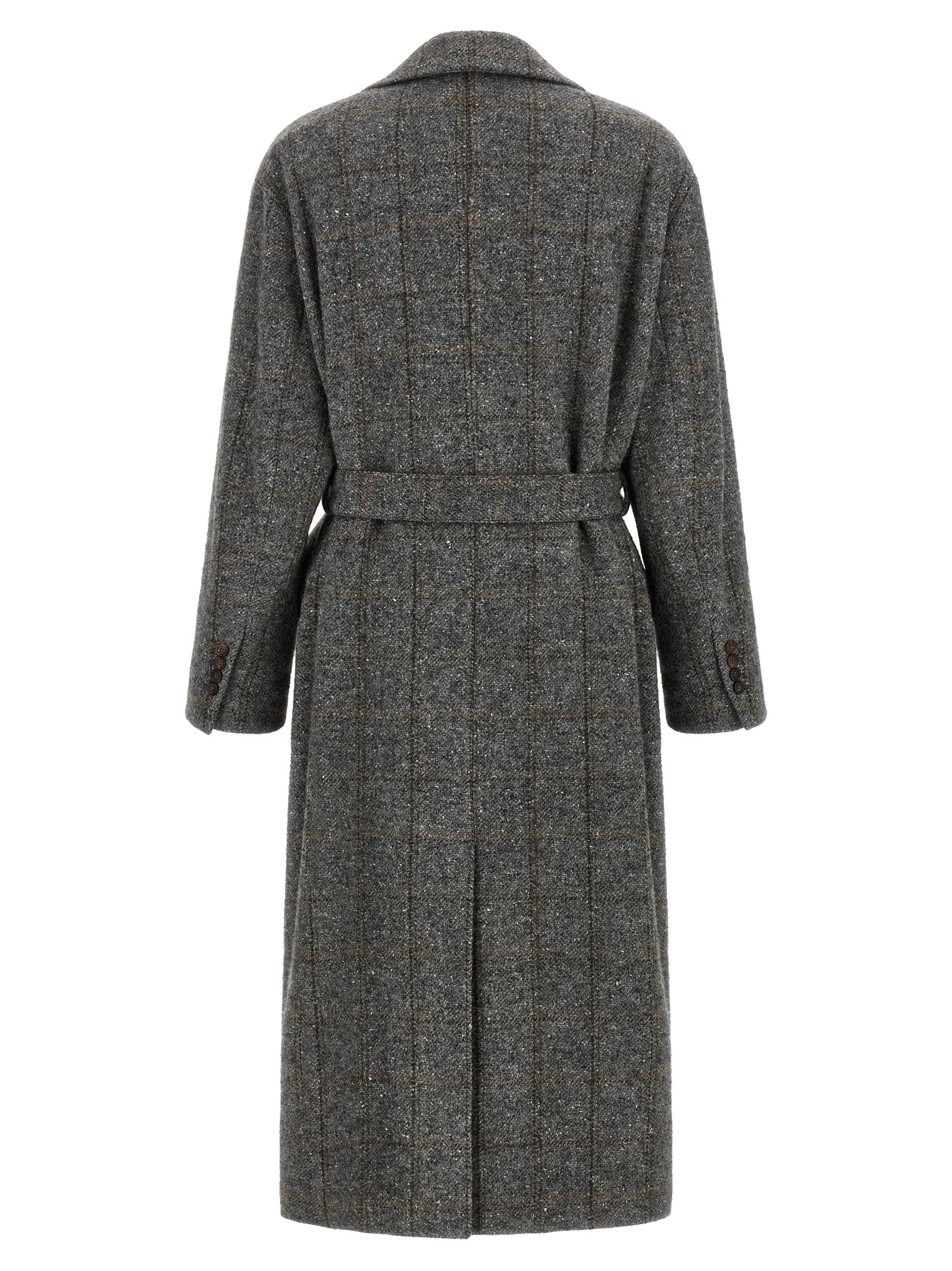 Brunello Cucinelli Check Tweed Coat