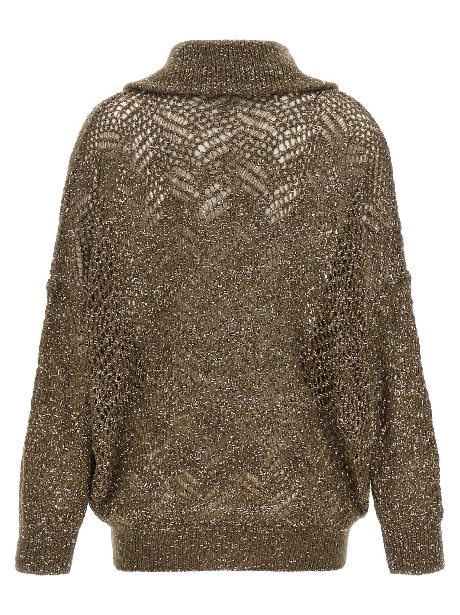 Brunello Cucinelli 'Dazzling Abstract Leaf' Cardigan