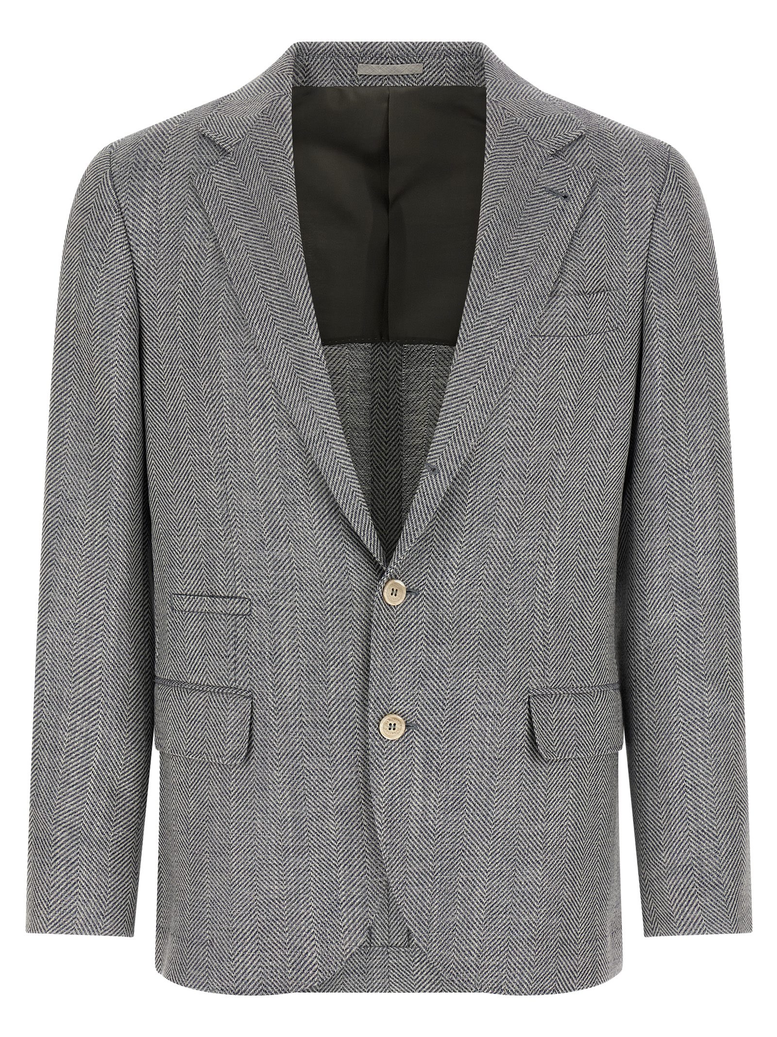 Brunello Cucinelli Deconstructed Single-Breasted Blazer