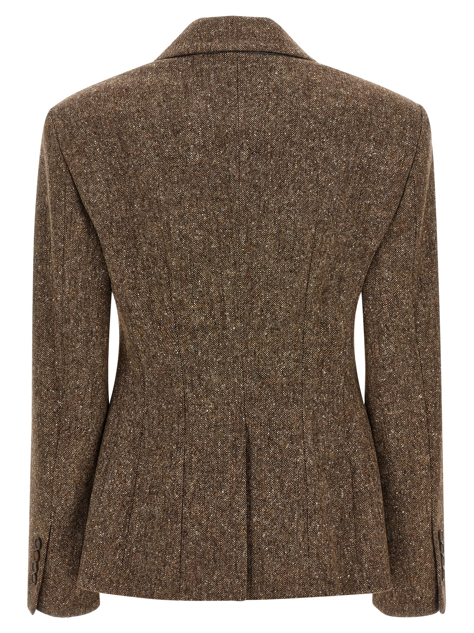 Brunello Cucinelli Donegal Wool Double-Breasted Blazer