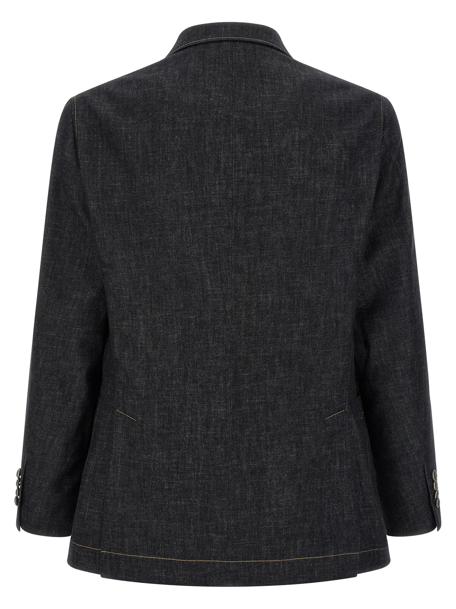 Brunello Cucinelli Double-Breasted Denim Blazer