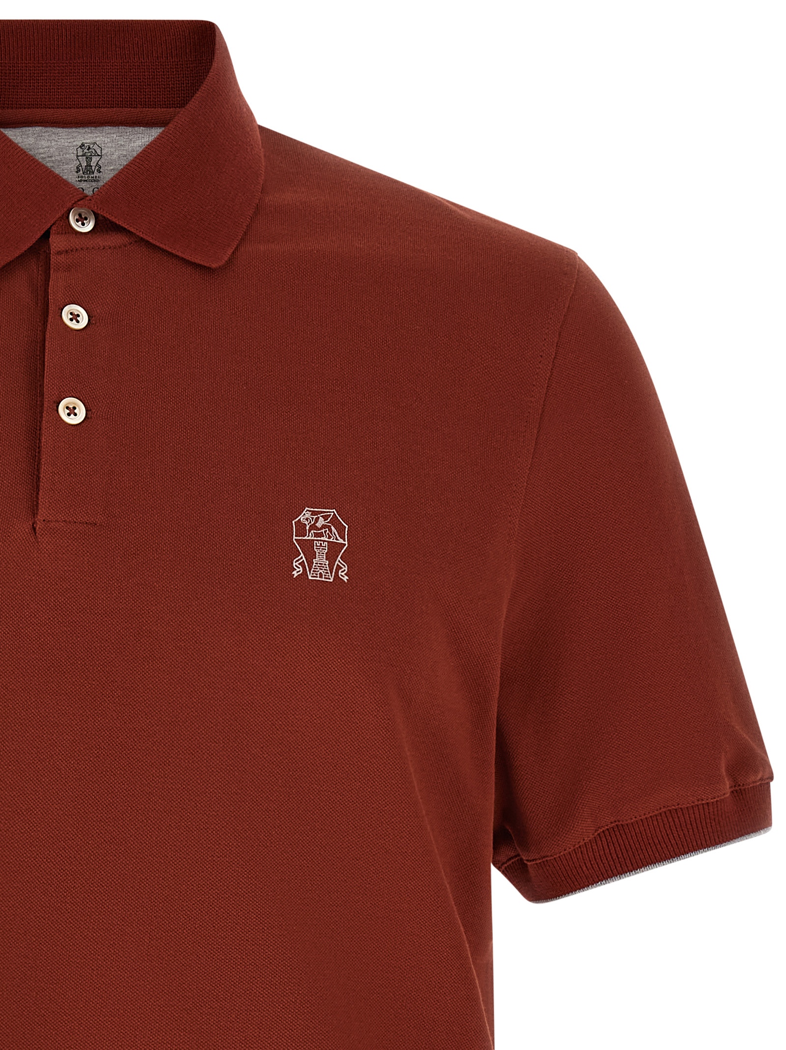 Brunello Cucinelli Logo Embroidery Polo Shirt