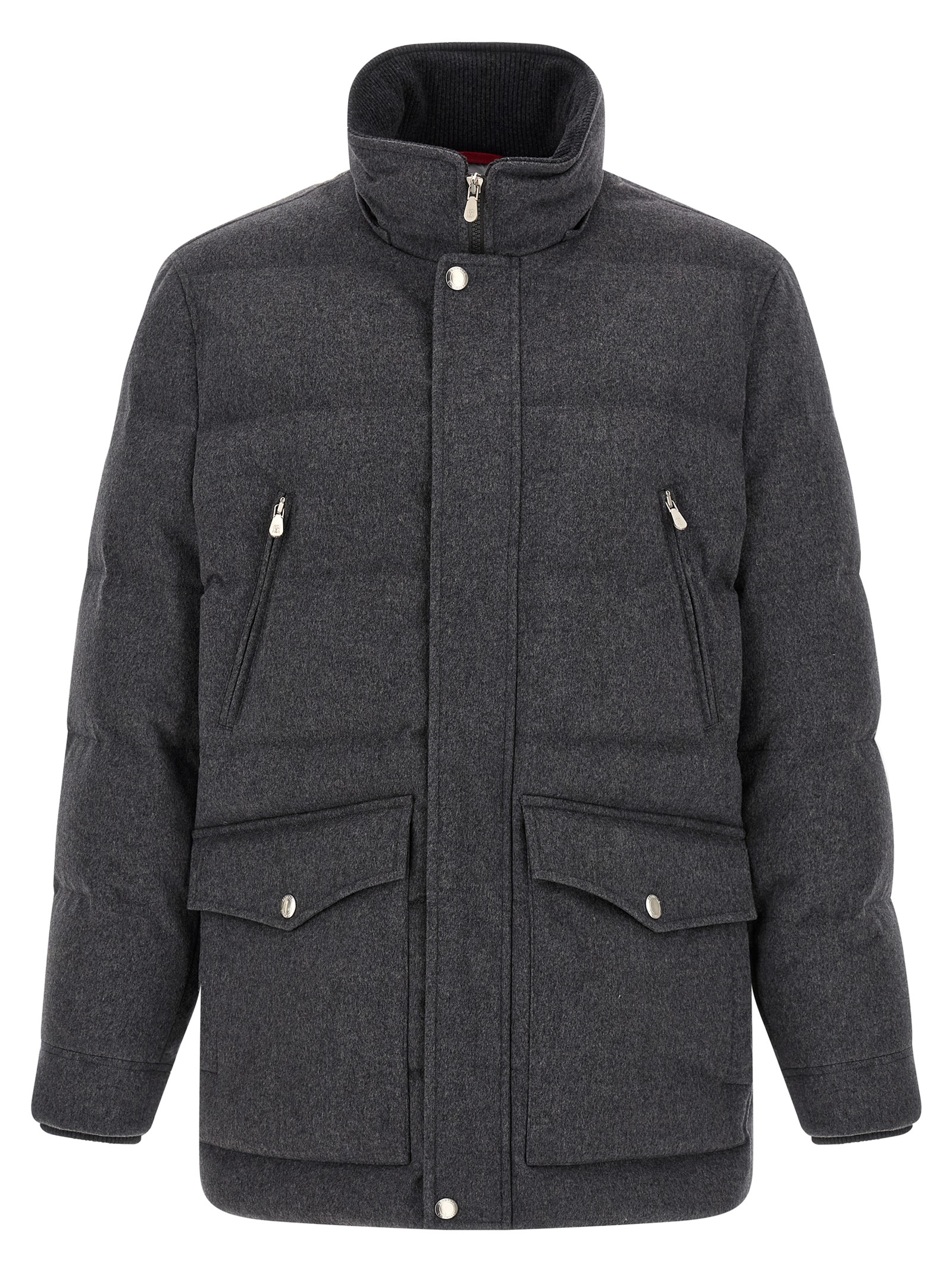 Brunello Cucinelli Membrane Wool Flannel Parka