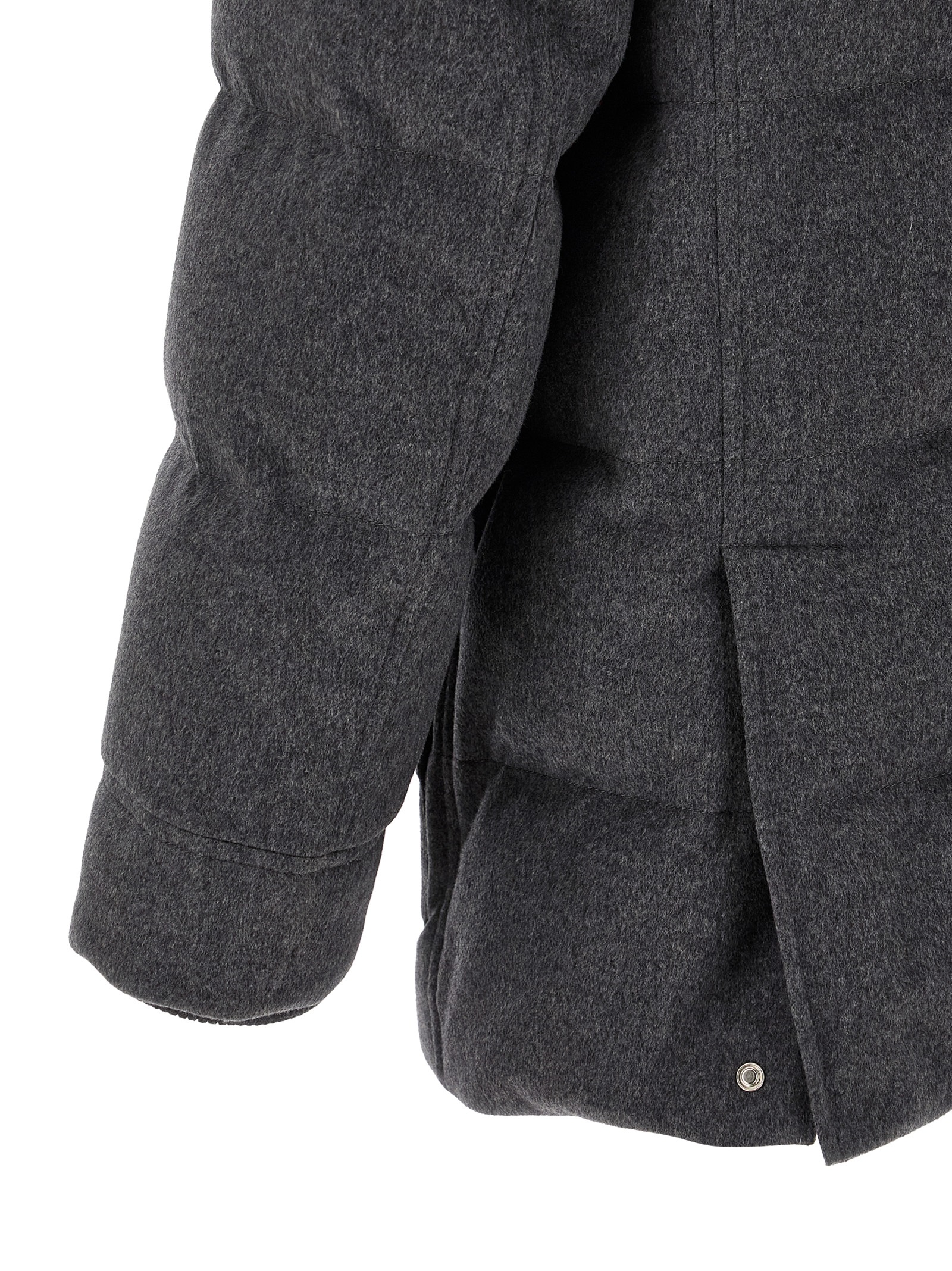 Brunello Cucinelli Membrane Wool Flannel Parka