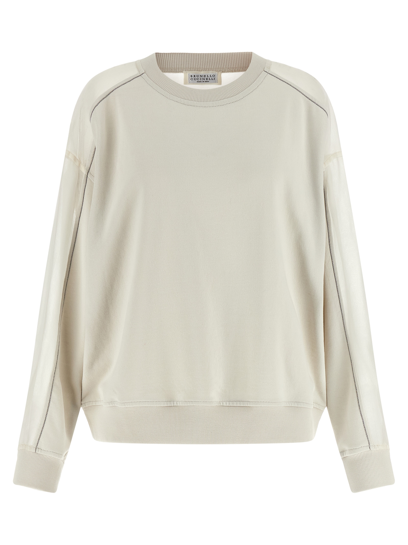 Brunello Cucinelli Organza And 'Monile' Sweatshirt