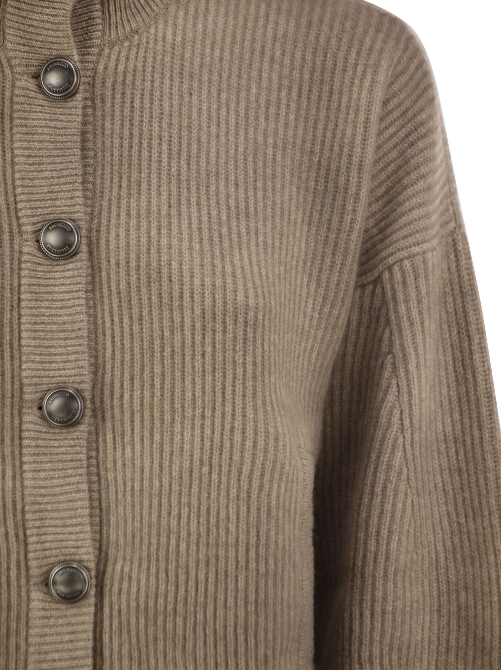 Brunello Cucinelli Pure Cashmere English Rib Cardigan