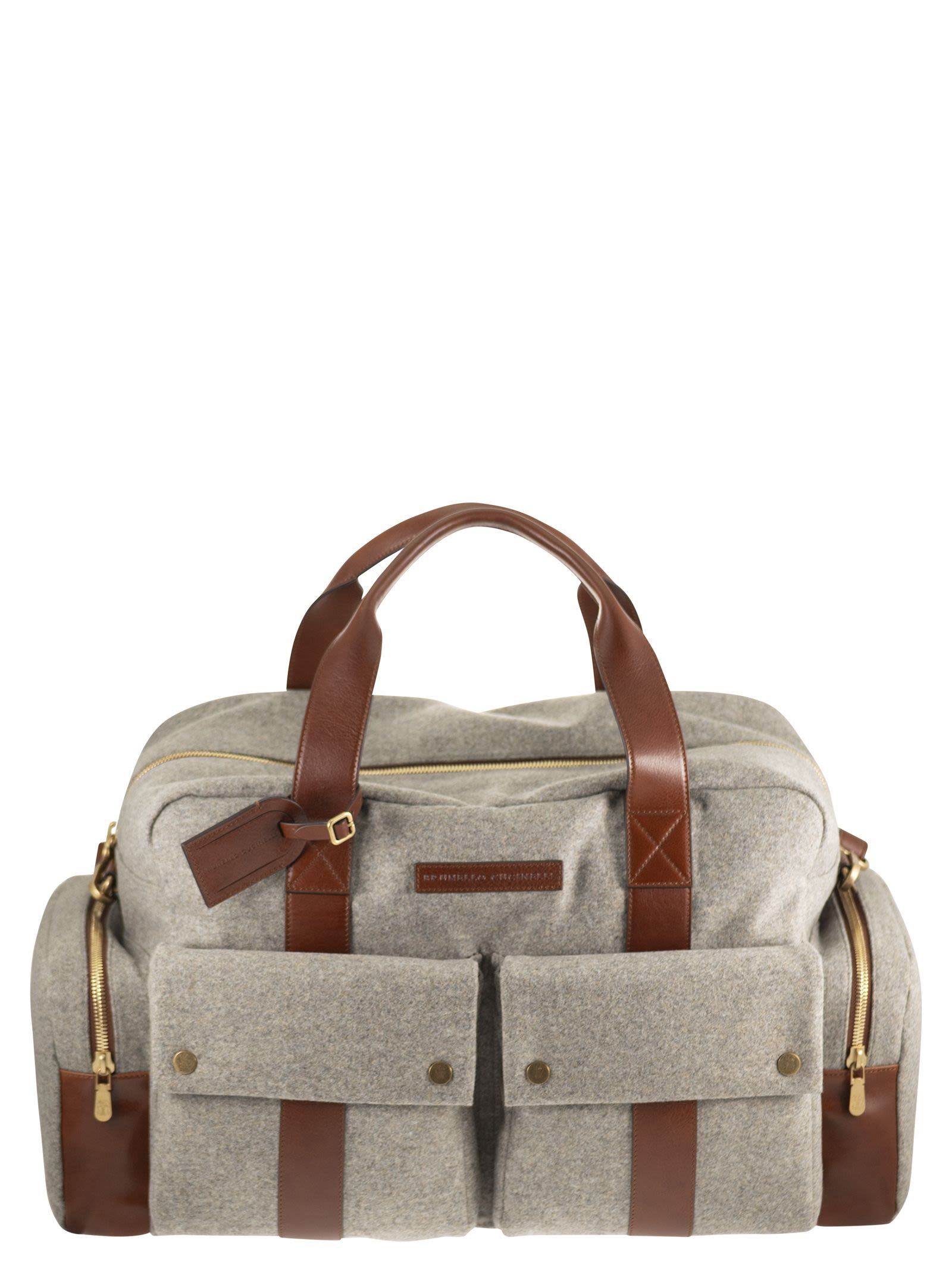 Brunello Cucinelli Wool And Cashmere-Blend Travel Bag With 