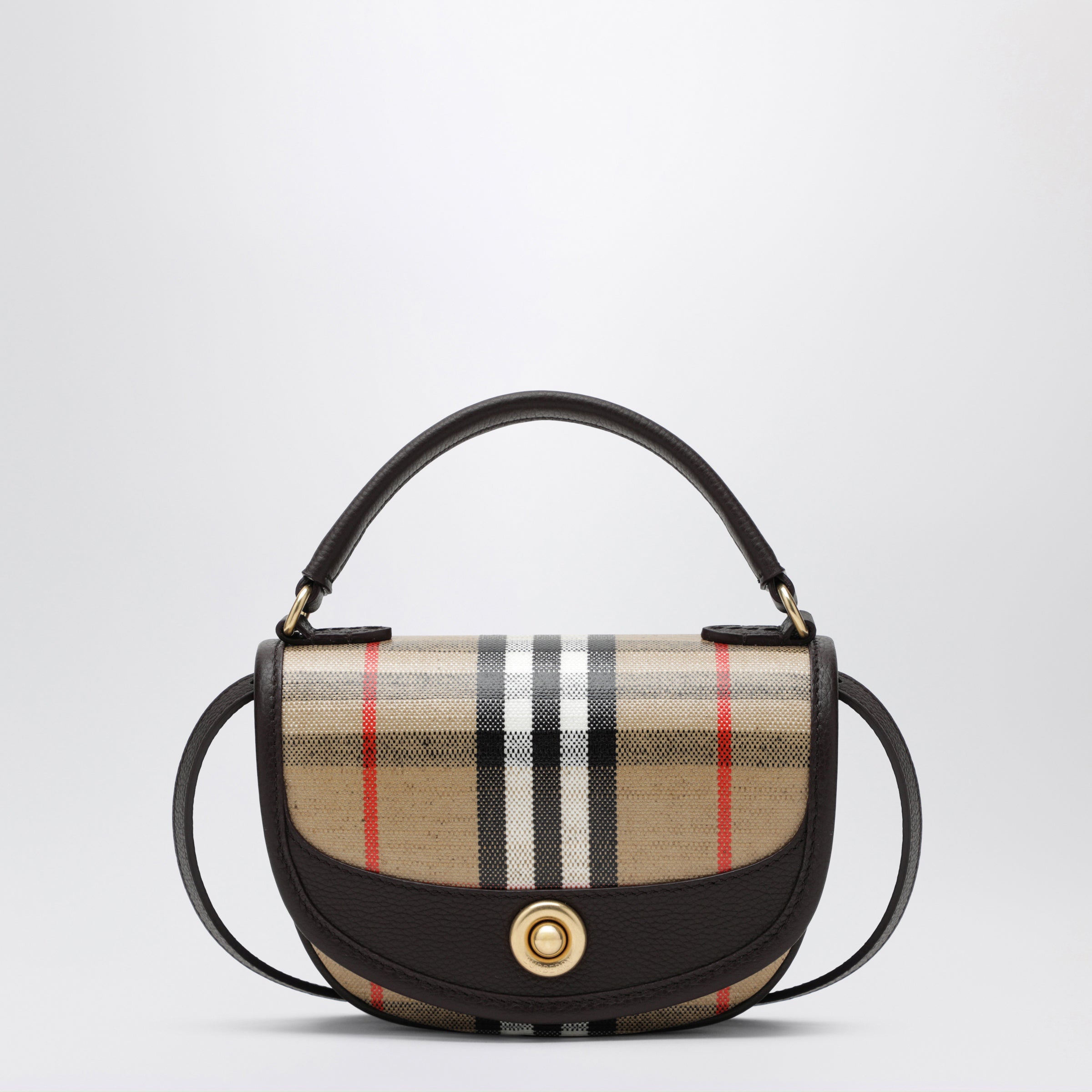 Burberry Highlands Mini Bag In Cotton And Linen S