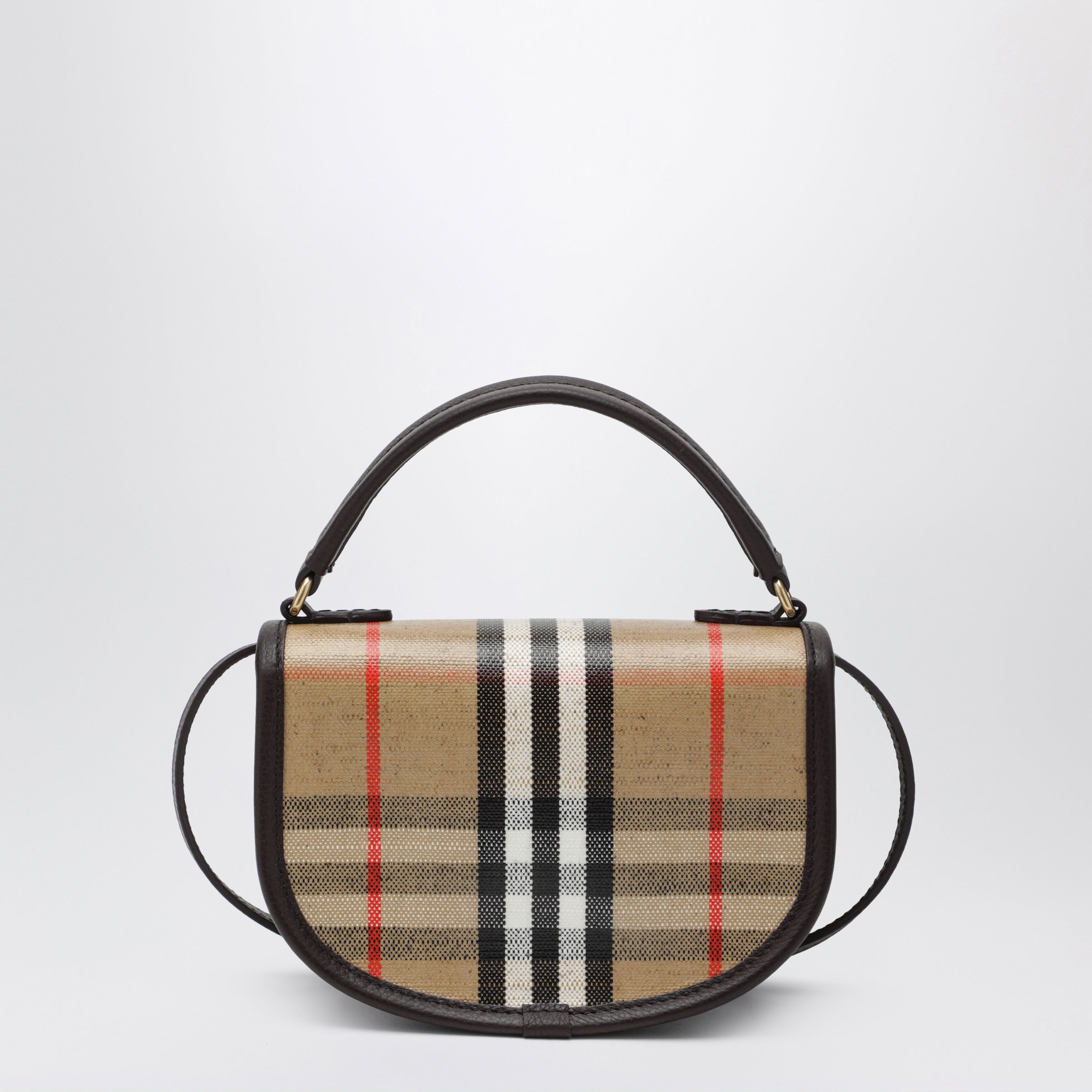 Burberry Highlands Mini Bag In Cotton And Linen S