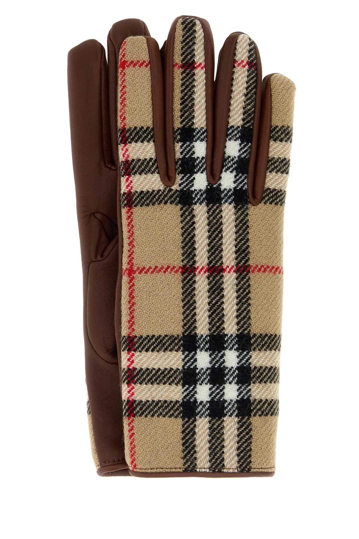 Burberry Lg Wool Check Gloves M