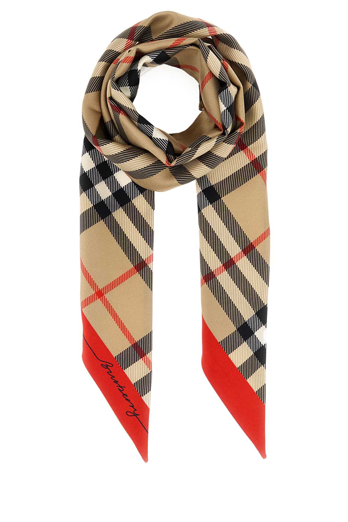Burberry Ss Check Silk Skinny