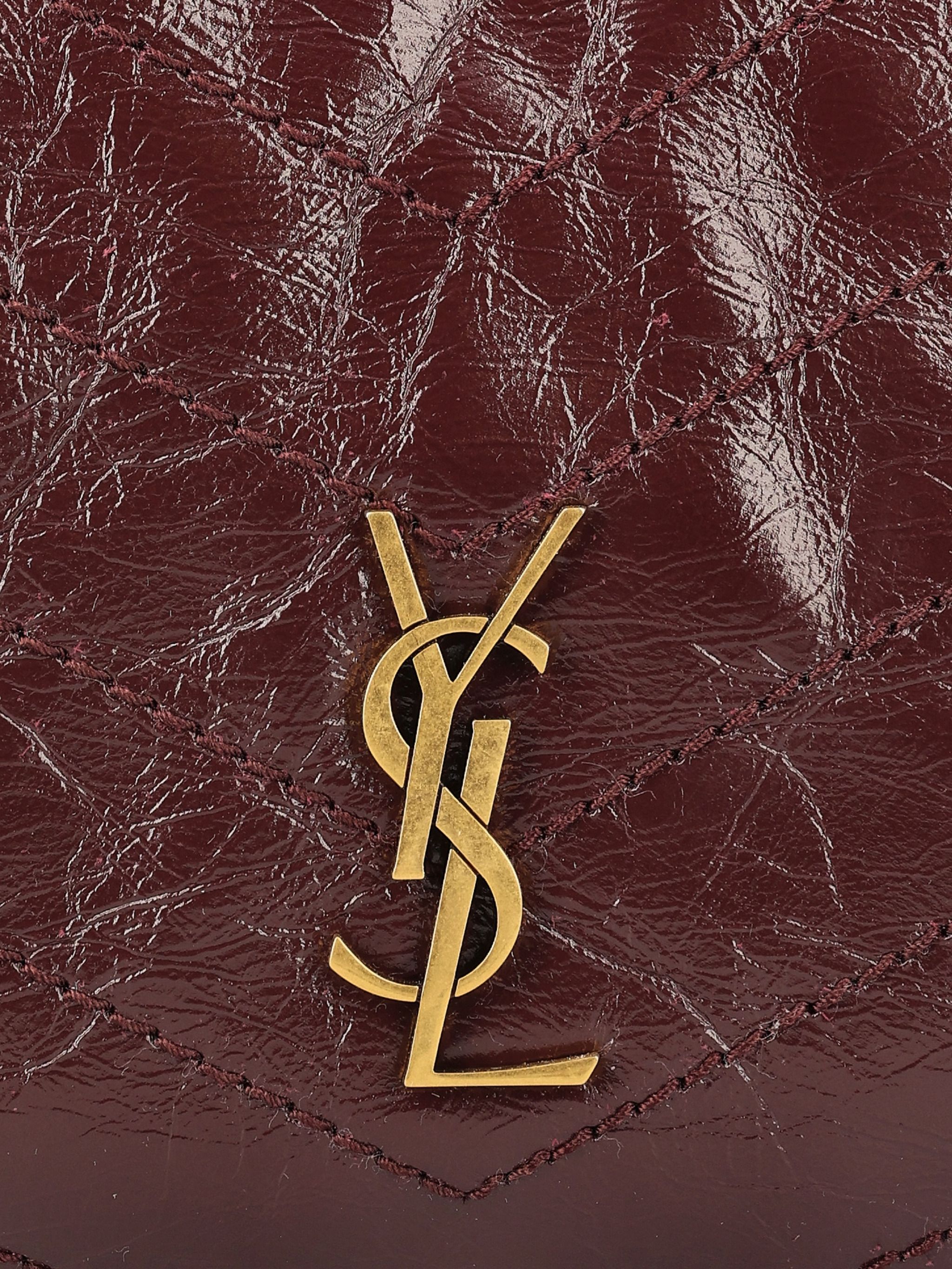 Saint Laurent Burgundy Leather Small Niki Shoulder Bag
