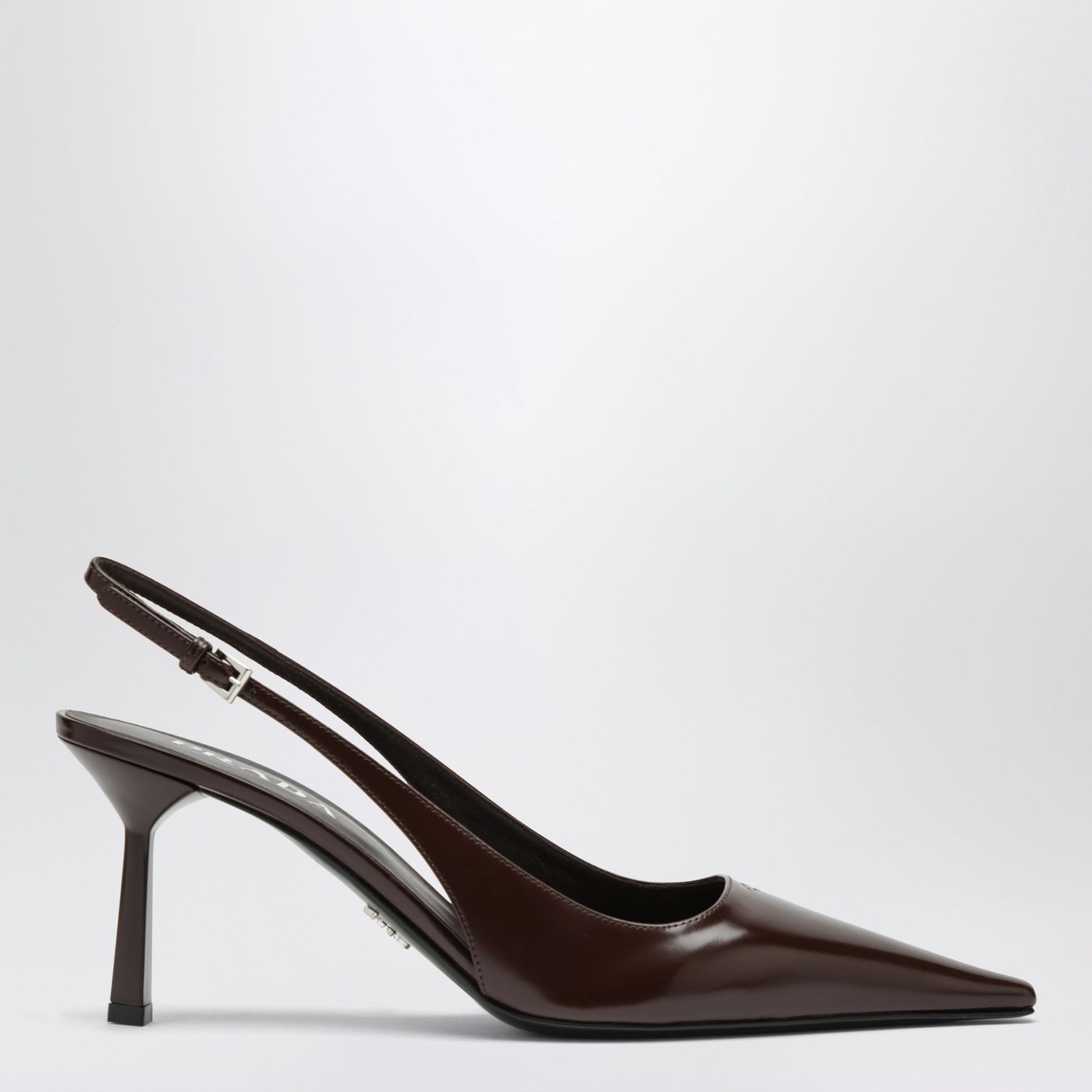 Prada Burnt Leather Slingback Pumps