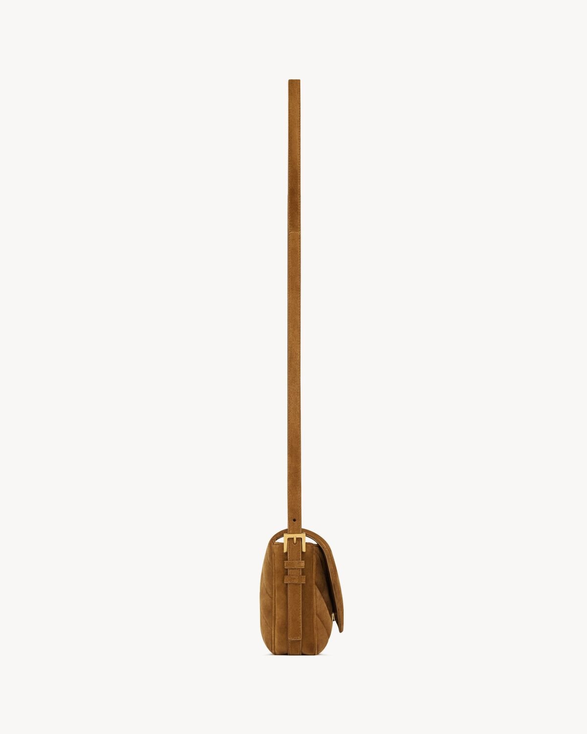Saint Laurent Camel Suede Loulou Toy Crossbody Bag