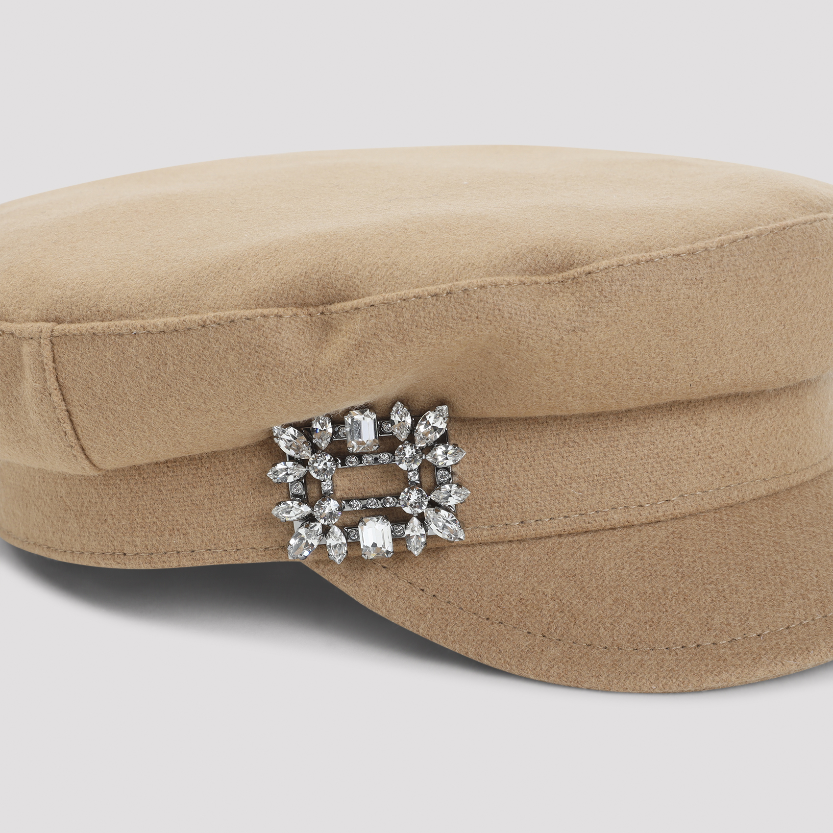 Roger Vivier Camello Broche Sailor Wool Hat