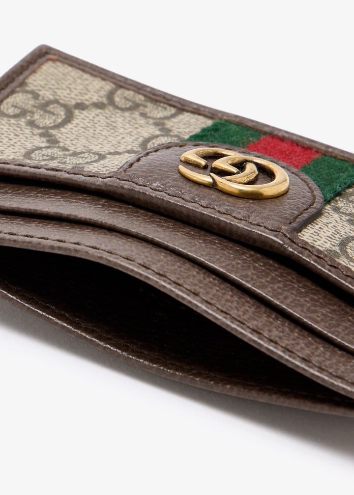 Gucci Canvas Leather Stripe Wallet