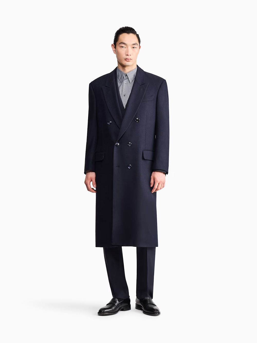 Giorgio Armani Cappotto In Lana Vergine E Cashmere Con 