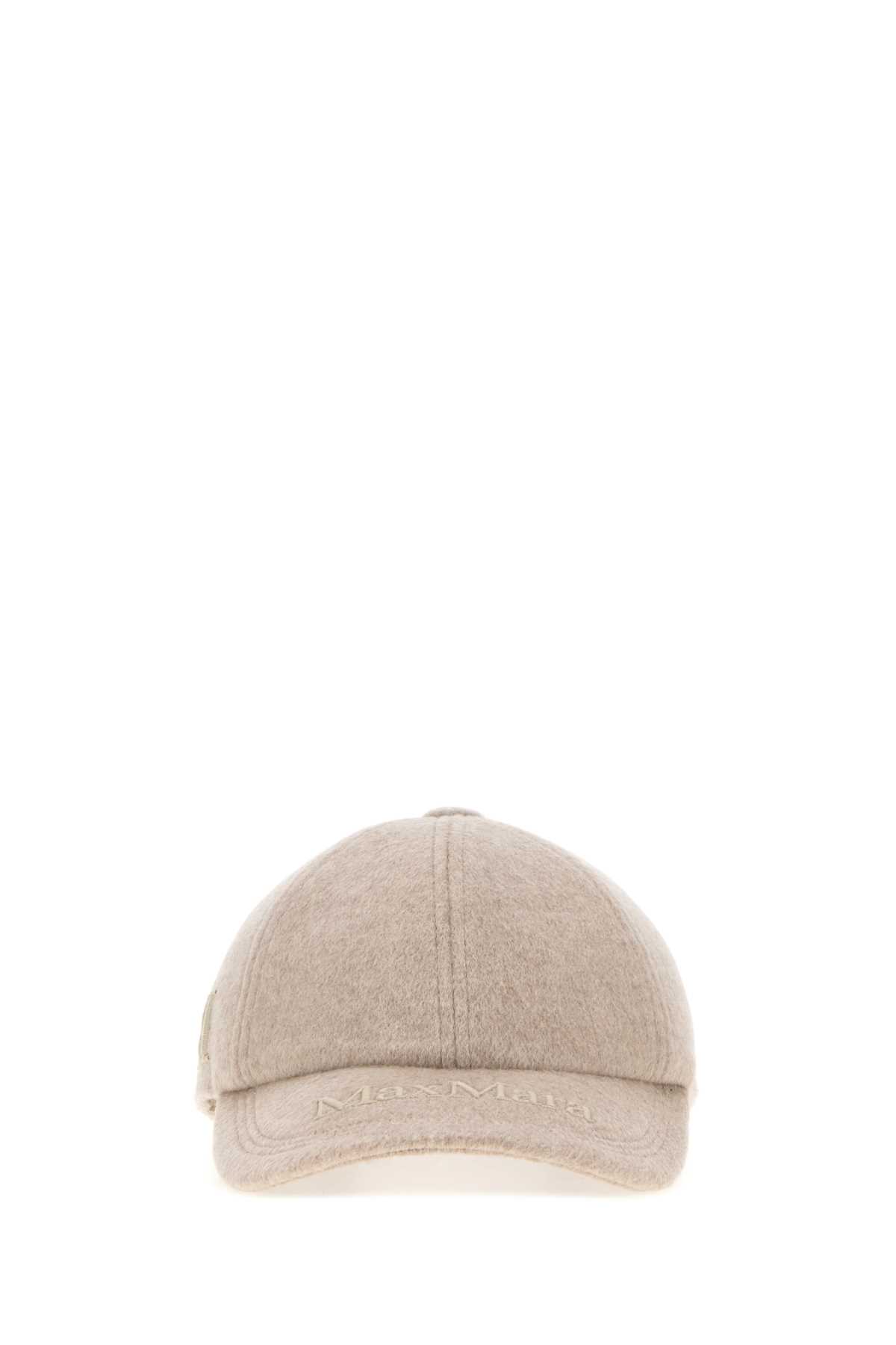 Max Mara Cappuccino Cashmere Lancia Baseball Cap