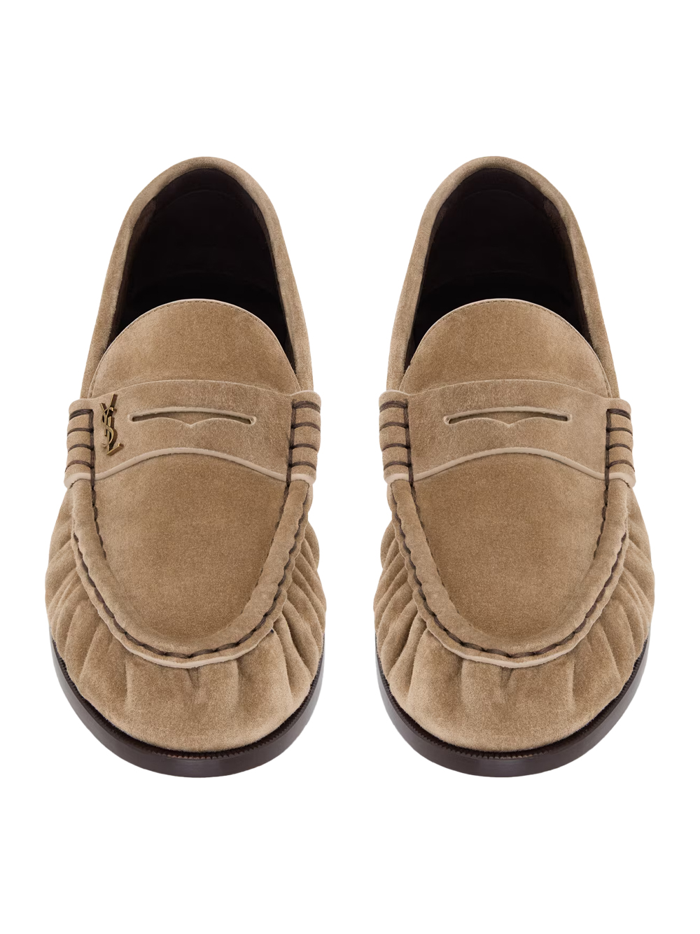 Saint Laurent Cappuccino Suede Le Loafer Loafers