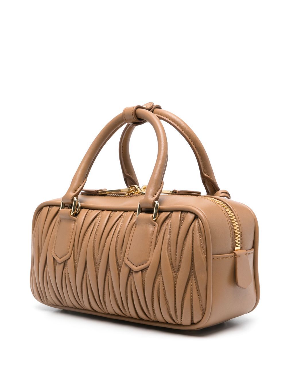 Miu Miu Caramel Leather Arcadie Handbag