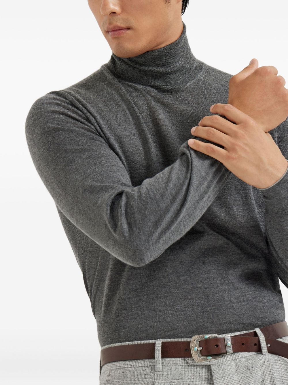 Brunello Cucinelli Cashmere And Silk Turtleneck Sweater