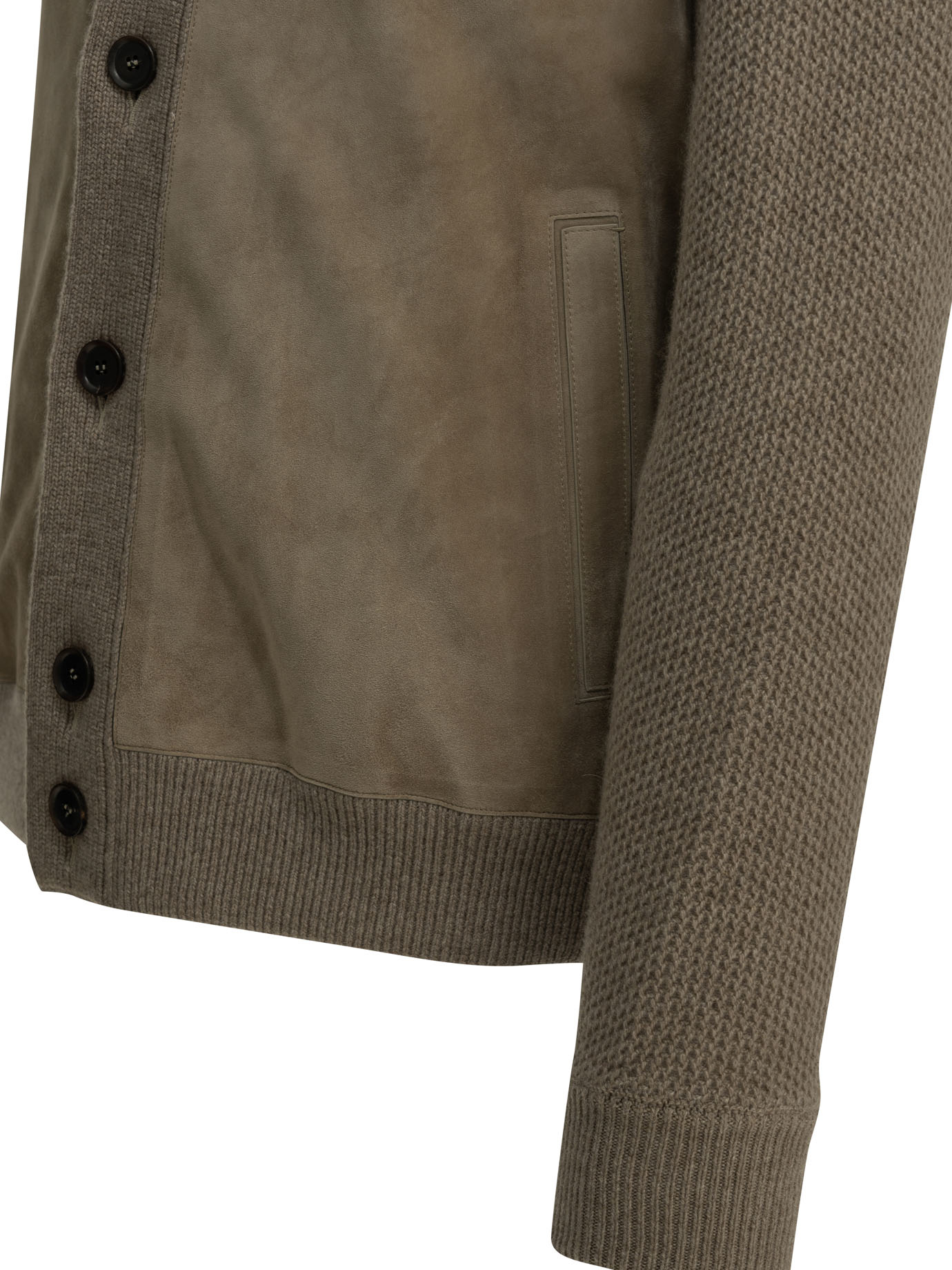 Zegna Cashmere And Suede Overshirt Jacket