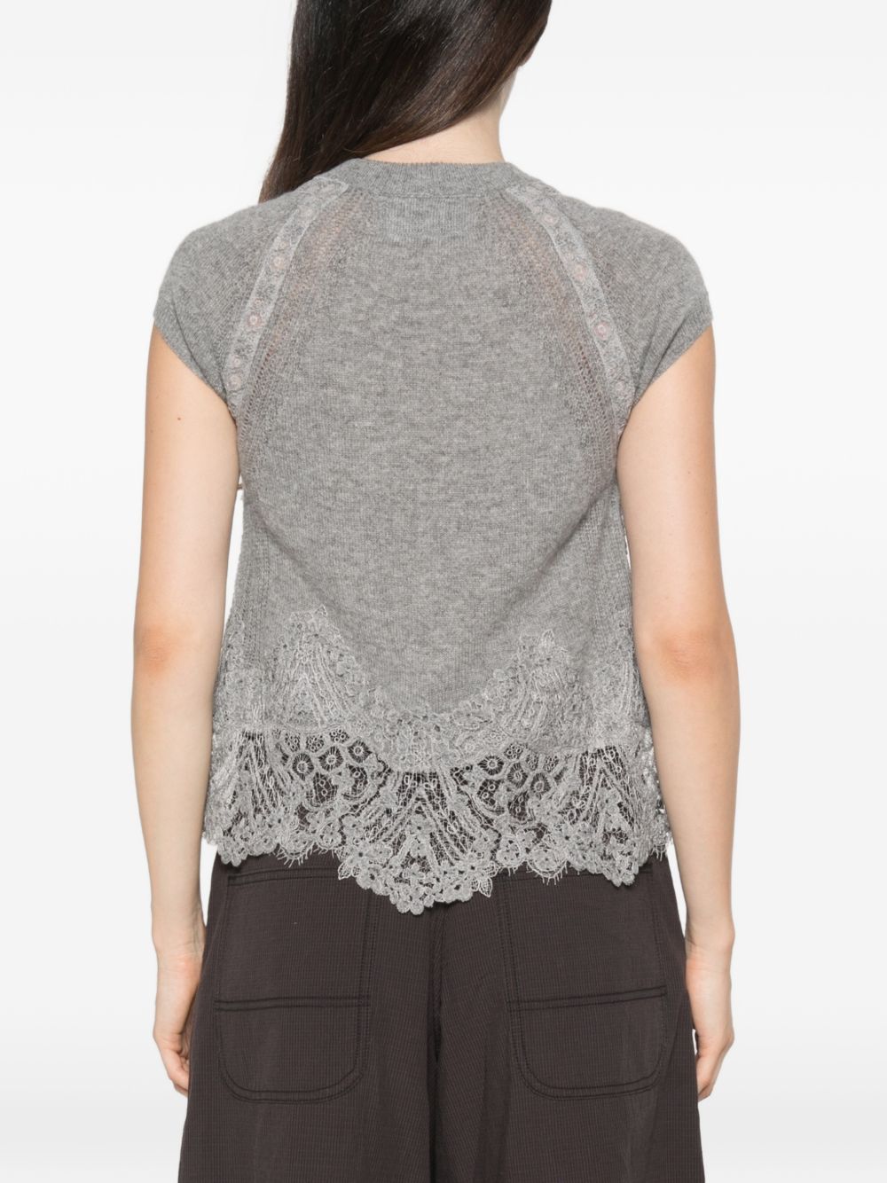 Ermanno Scervino Cashmere Lace Top