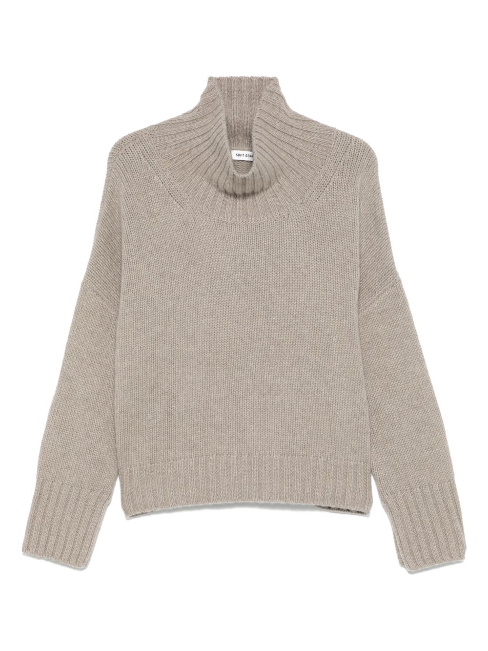 Soft Goat Cashmere Turtle-Neck Sweater